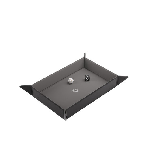 Gamegenic: Magnetic Dice Tray - Rectangular, Black/Gray