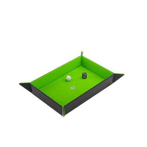 Gamegenic: Magnetic Dice Tray - Rectangular, Black/Green