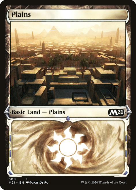 Plains (M21-309) - Core Set 2021: (Showcase) Foil