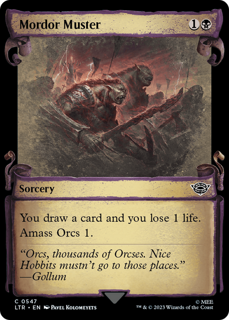 Mordor Muster (LTR-547) - The Lord of the Rings: Tales of Middle-earth: (Showcase) Foil