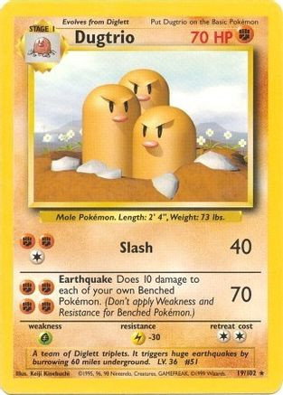 Dugtrio 19/102 - Base(LP)
