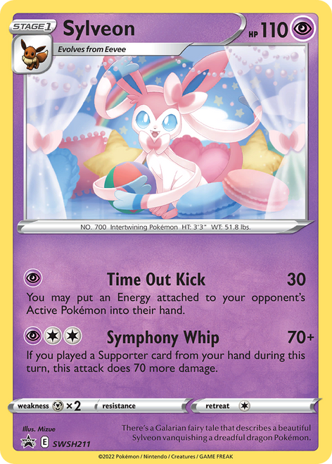 Sylveon SWSH211/298 - SWSH Black Star Promos Holofoil(LP)