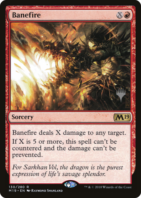 Banefire (PPM20-130P) - Core Set 2019 Promos Foil