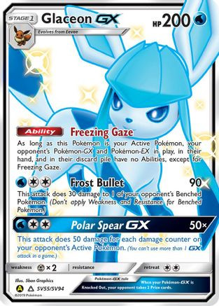Glaceon-GX SV55/94 - Shiny Vault Holofoil - Game Nerdz