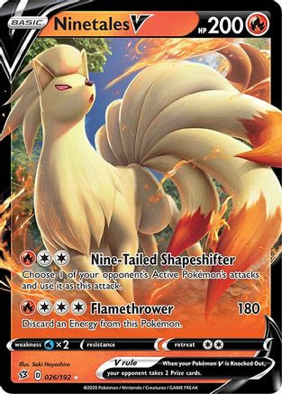Ninetales V 26/192 - Rebel Clash Holofoil