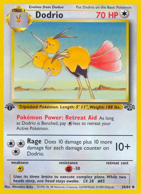 Dodrio 34/64 - Jungle 1st Edition (MP)