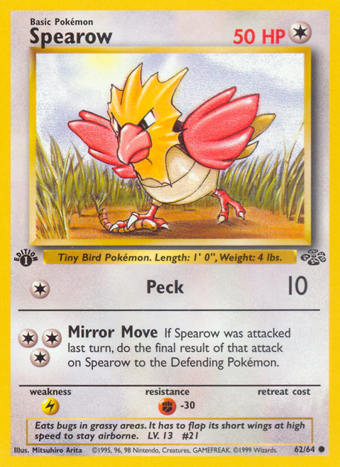 Spearow 62/64 - Jungle 1st Edition (MP)