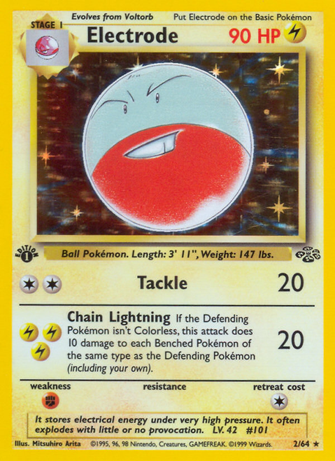 Electrode 2/64 - Jungle 1st Edition Holofoil (DMG)