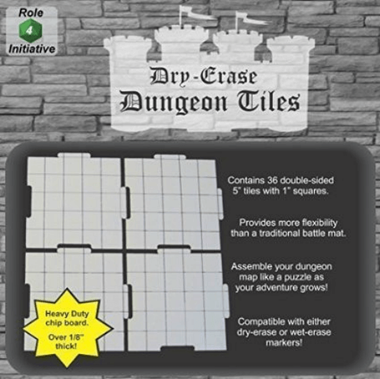 Dry Erase Dungeon Tiles - 5" Interlocking Tiles (36ct)