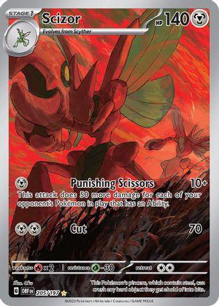 Scizor 205 - SV03 Obsidian Flames Holofoil (LP)