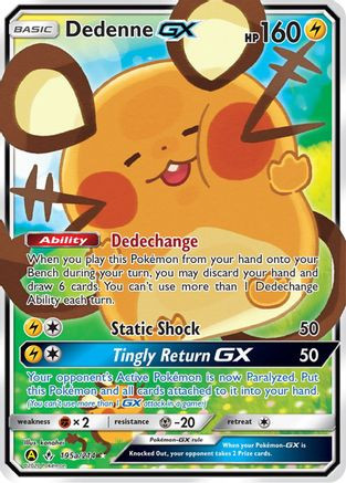 Dedenne-GX 195a/214 - Unbroken Bonds Holofoil (LP)
