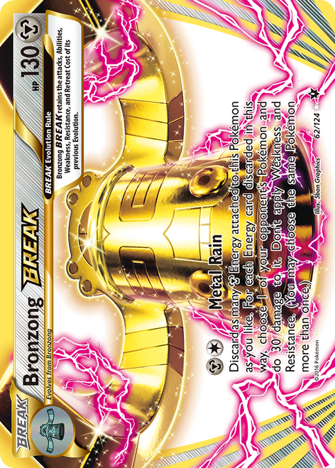 Bronzong BREAK 62/124 - Fates Collide Holofoil (LP)