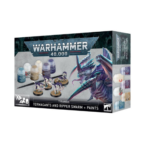 Warhammer 40K: Tyranids - Termagants and Ripper Swarm + Paints Set