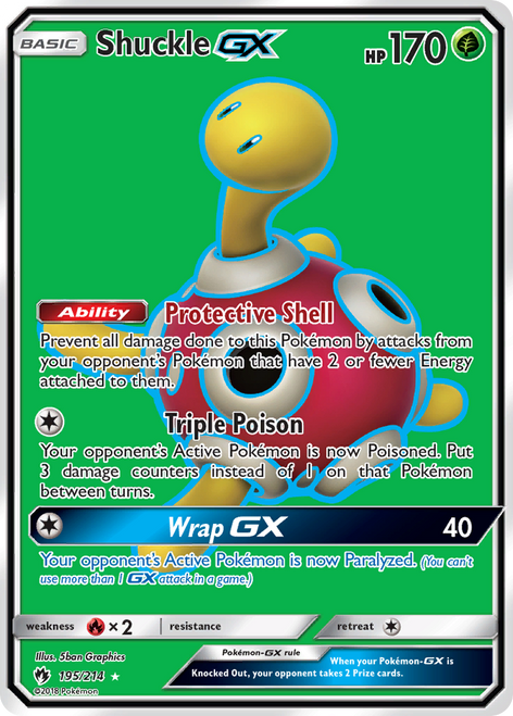 Shuckle-GX 195/214 - Lost Thunder Holofoil (LP)