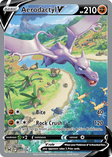 Aerodactyl V 180/196 - Lost Origin Holofoil (LP)