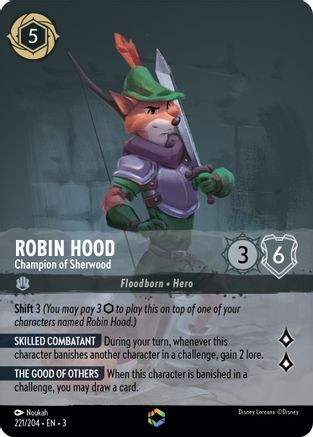 Robin Hood - Champion of Sherwood (Alternate Art) (221/204) - Into the Inklands Holofoil