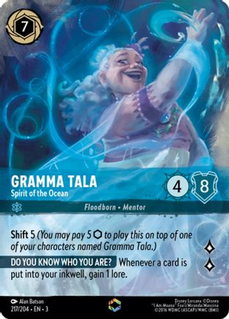 Gramma Tala - Spirit of the Ocean (Alternate Art) (217/204) - Into the Inklands Holofoil