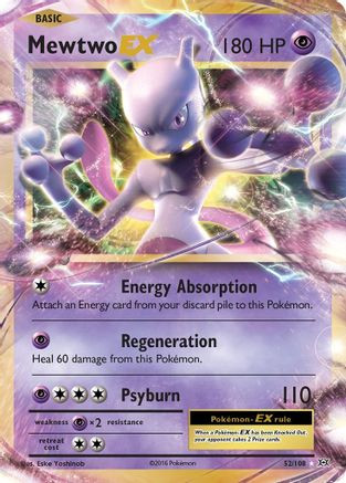 Mewtwo-EX 52/108 - Evolutions Holofoil (LP)