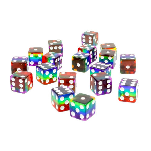 Sirius Dice: 12mm D6 - Rainbow (18)