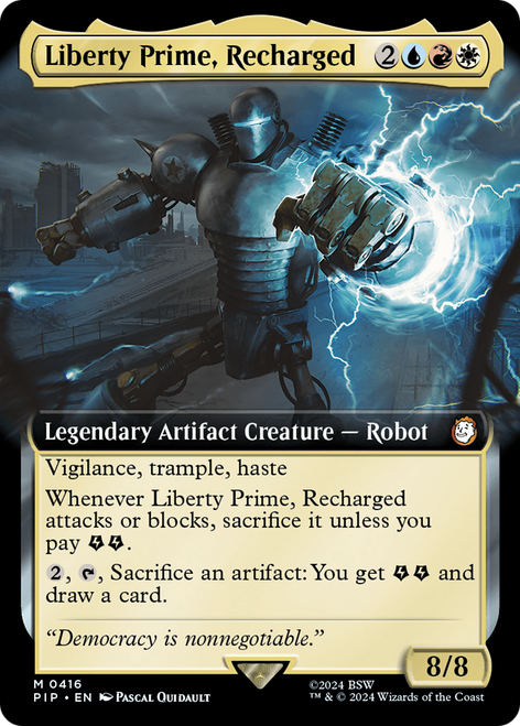 Liberty Prime, Recharged (PIP-416) - Fallout: (Extended Art) Foil