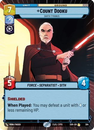 Count Dooku - Darth Tyranus (Hyperspace) (304) - Spark of Rebellion Foil