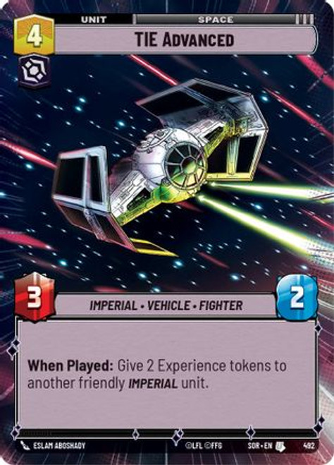 TIE Advanced (Hyperspace) (492) - Spark of Rebellion Foil