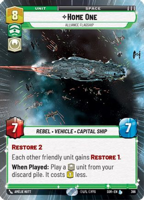 Home One - Alliance Flagship (Hyperspace) (366) - Spark of Rebellion Foil