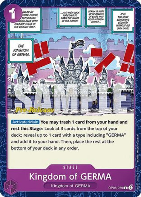 Kingdom of GERMA (OP06-079) Wings of the Captain Pre-Release Cards 
