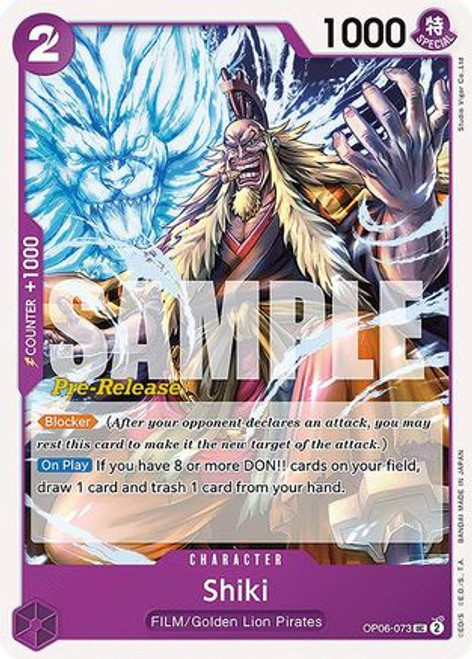Shiki (OP06-073) Wings of the Captain Pre-Release Cards 
