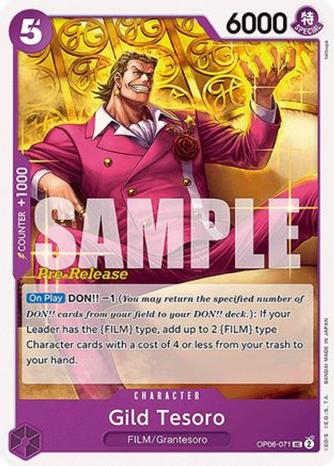 Gild Tesoro (OP06-071) Wings of the Captain Pre-Release Cards 