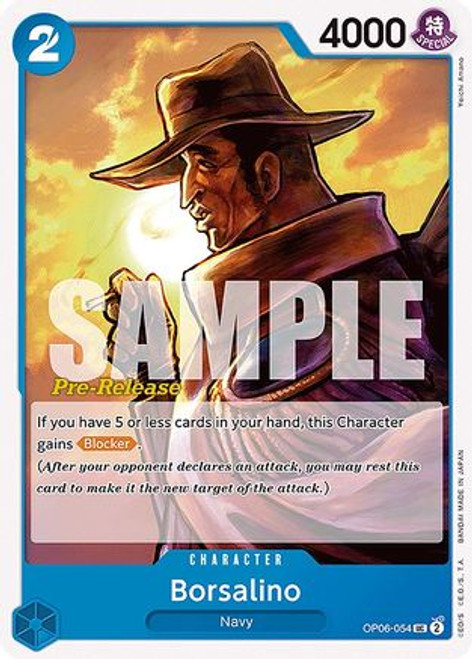 Borsalino (OP06-054) Wings of the Captain Pre-Release Cards 