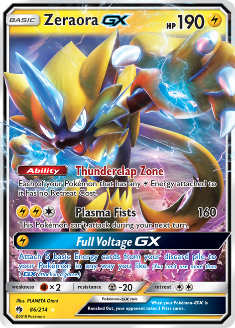 Zeraora-GX 86/214 - Lost Thunder Holofoil (LP)
