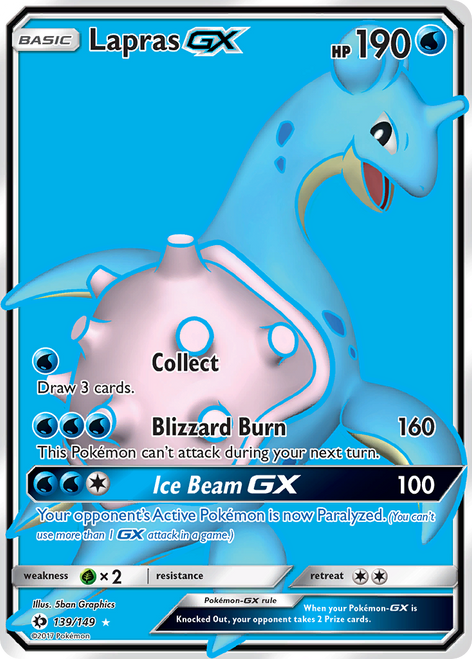 Lapras-GX 139/149 - Sun  Moon Holofoil (LP)