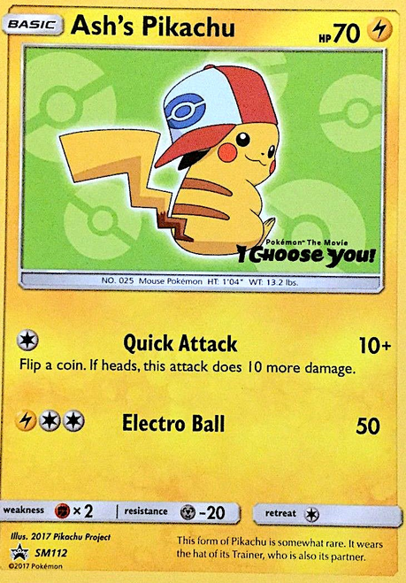 Ash's Pikachu SM112/248 - SM Black Star Promos (LP)