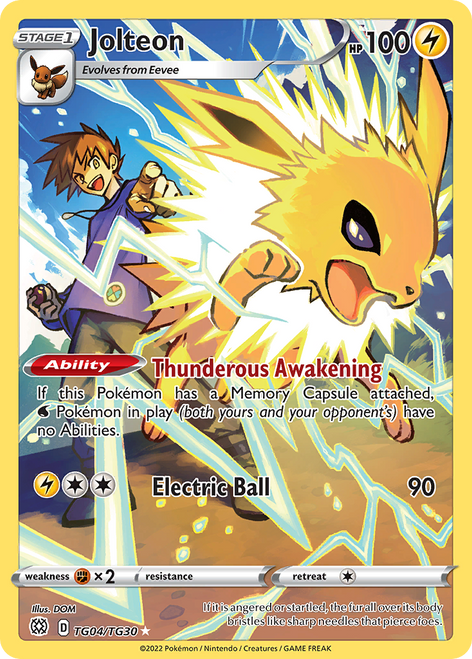 Jolteon TG04/30 - Brilliant Stars Trainer Gallery Holofoil (LP)