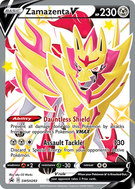 Zamazenta V SWSH293/298 - SWSH Black Star Promos Holofoil (LP)
