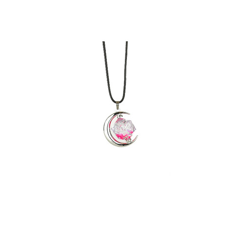 Sirius Dice: D20 Necklace - Be My Nat 20 - Pink Snowglobe