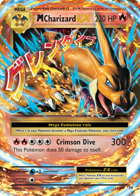 M Charizard-EX 13/108 - Evolutions Holofoil (LP)