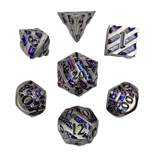 Forged Gaming: Celestial Ore - Mini Polyhedral Metal RPG Dice Set (7ct)