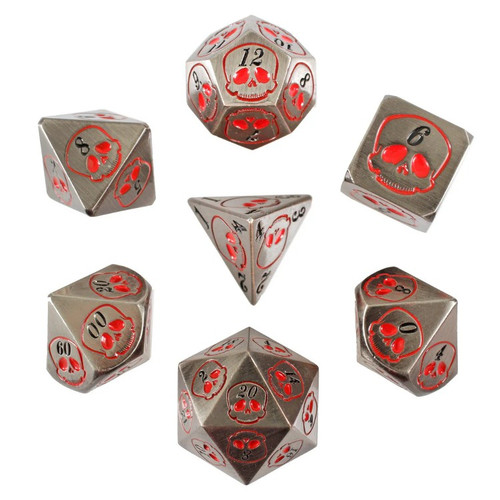 Forged Gaming: Necro Steel - Polyhedral Metal Dice Set (7ct)