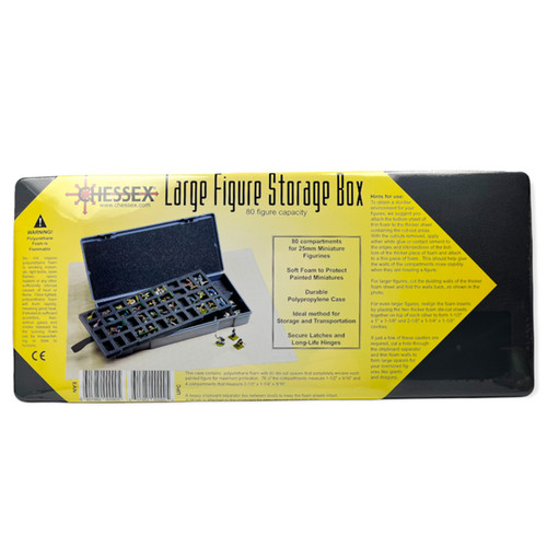 Chessex: Figure Storage Box for 25mm Figures (80 Capacity)