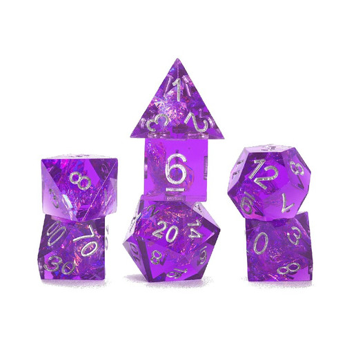 Sirius Dice: Sharp-edged Polyhedral - Purple Fairy (7)