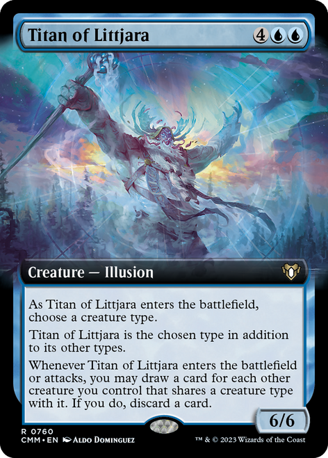 Titan of Littjara (CMM-760) - Commander Masters: (Extended Art) Foil (LP)