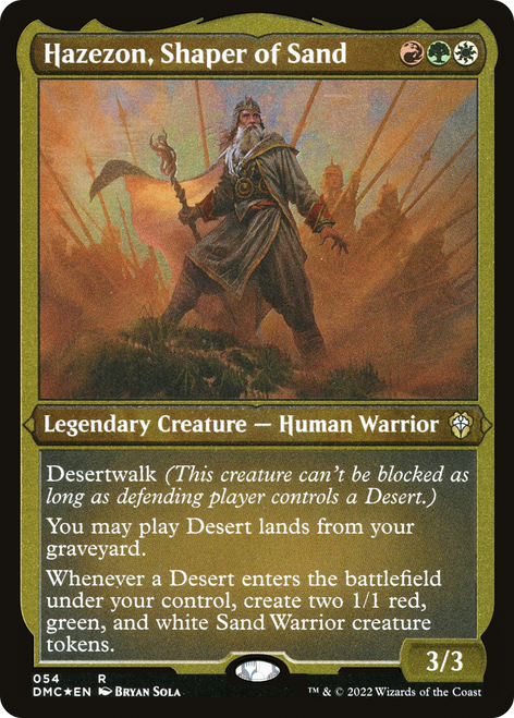 Hazezon, Shaper of Sand - Dominaria United Commander Etched Foil (LP)