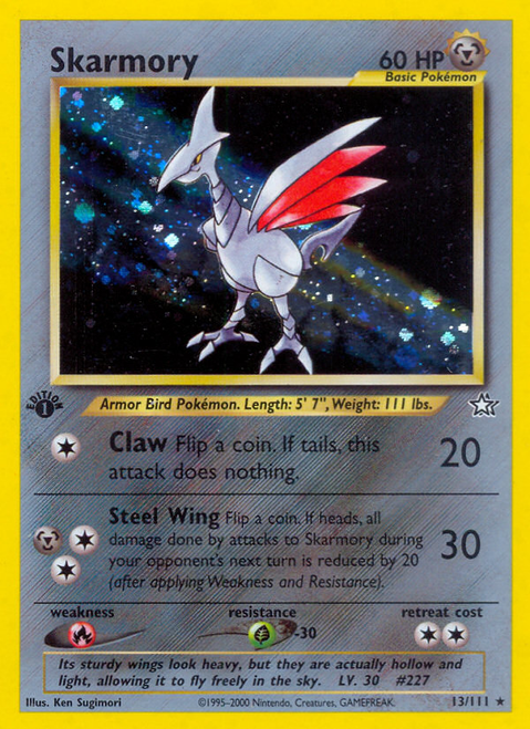 Skarmory 13/111 - Neo Genesis Unlimited Holofoil (LP)