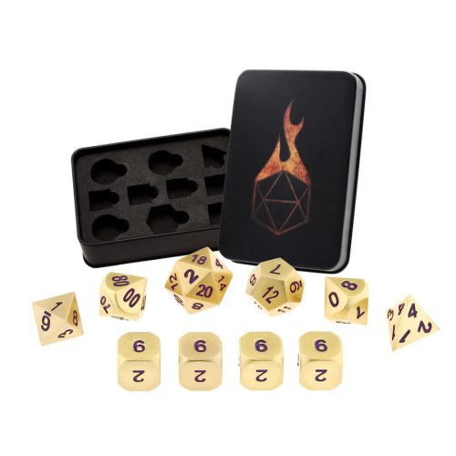 Forged Gaming: Royal Gold Set of 10 Metal Dice