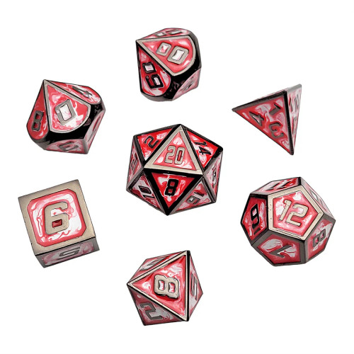 Forged Gaming: Blood Bank Metal RPG Dice Set