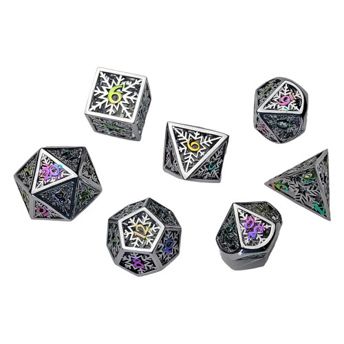 Forged Gaming: Prismatic Rime 7-Piece Hollow Metal Dice Set
