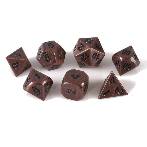 Forged Gaming: Brazen Bronze Set of 7 Metal Dice