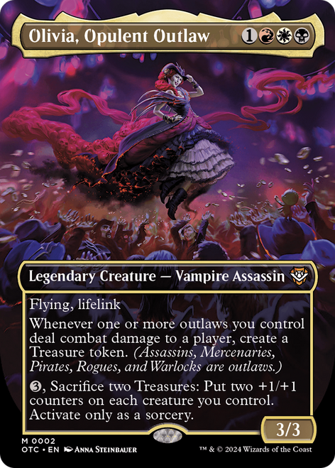 Olivia, Opulent Outlaw (OTC-002) - Outlaws of Thunder Junction Commander (Borderless) Foil
